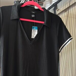 Rue21 Black Polo with White Trim